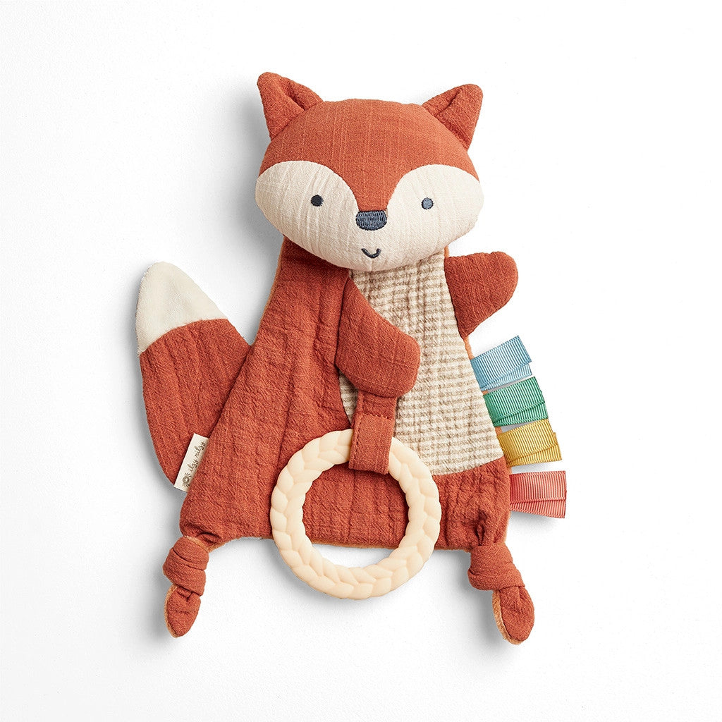 ITZY RITZY FOX BITZY CRINKLE SENSORY TOY WITH TEETHER - baby enRoute