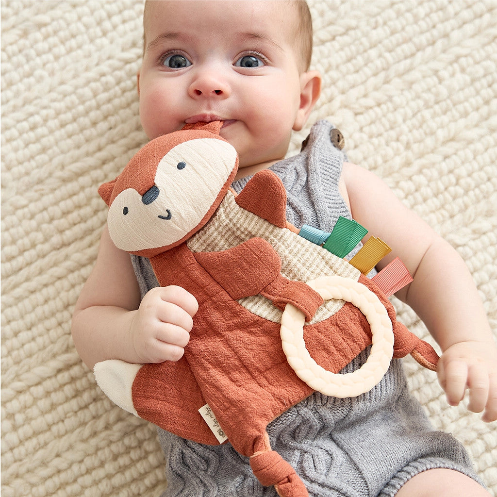 ITZY RITZY FOX BITZY CRINKLE SENSORY TOY WITH TEETHER - baby enRoute