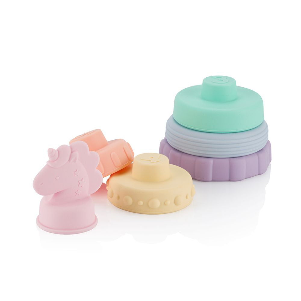 ITZY RITZY STACKER SILICONE STACKING TOY - UNICORN - baby enRoute