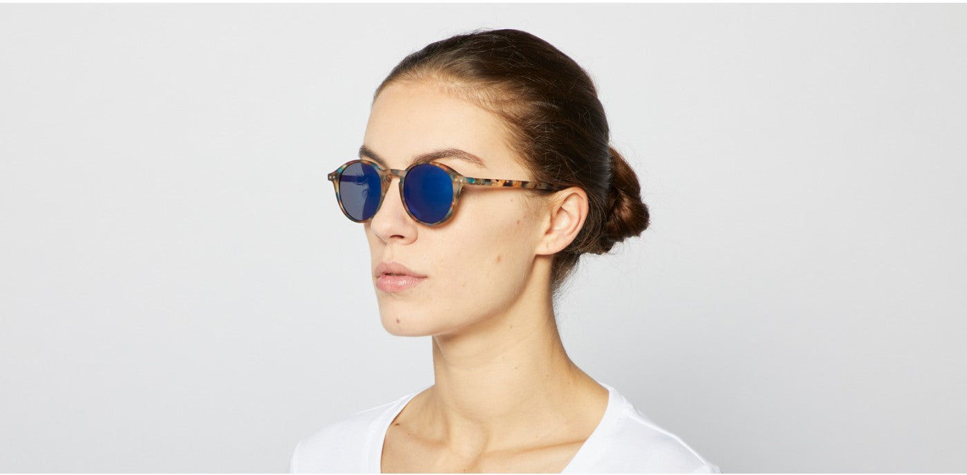 IZIPIZI SUNGLASSES ADULT #D BLUE TORTOISE BLUE MIRROR