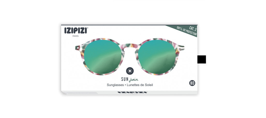 IZIPIZI SUNGLASSES JUNIOR #D GREEN TORTOISE MIRROR