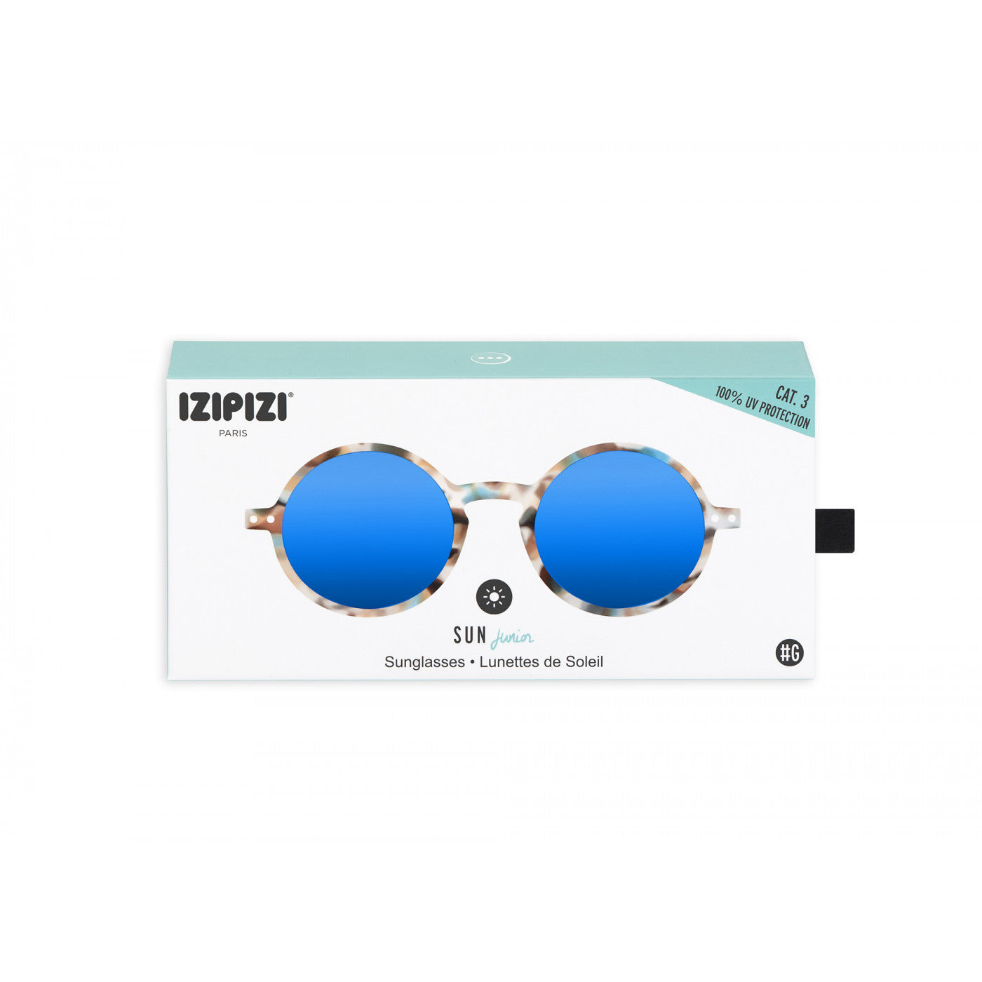 IZIPIZI SUNGLASSES JUNIOR #G BLUE TORTOISE BLUE MIRROR LENSES