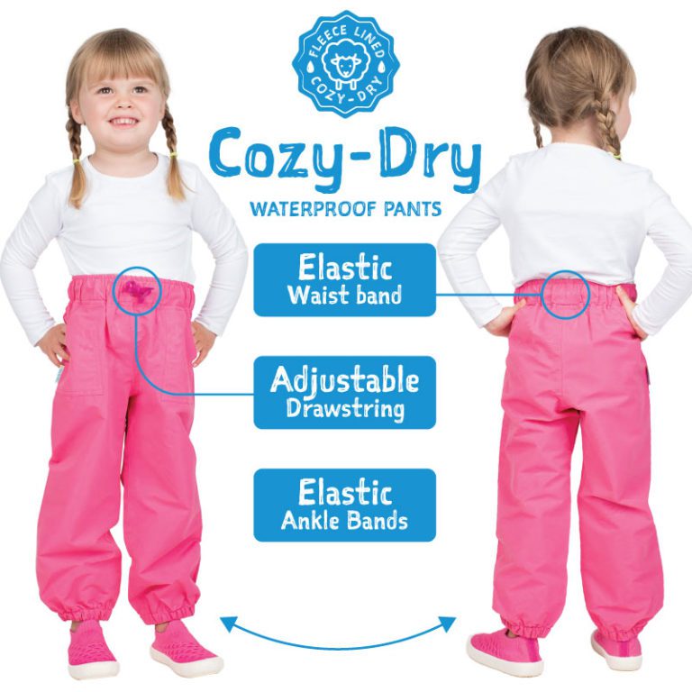 JAN & JUL WATERPROOF COZY DRY RAIN PANTS BEAR