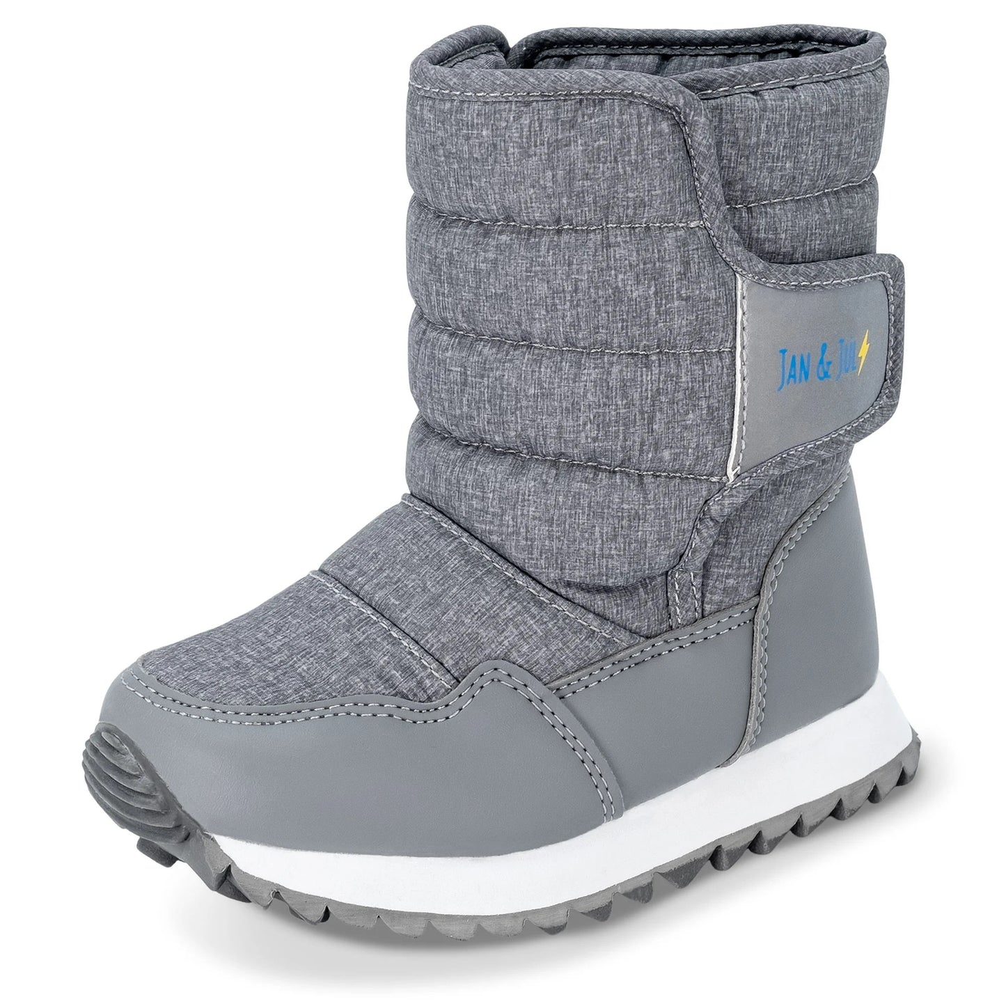 JAN & JUL KIDS TALL PUFFY WINTER BOOTS HEATHER GREY - baby enRoute