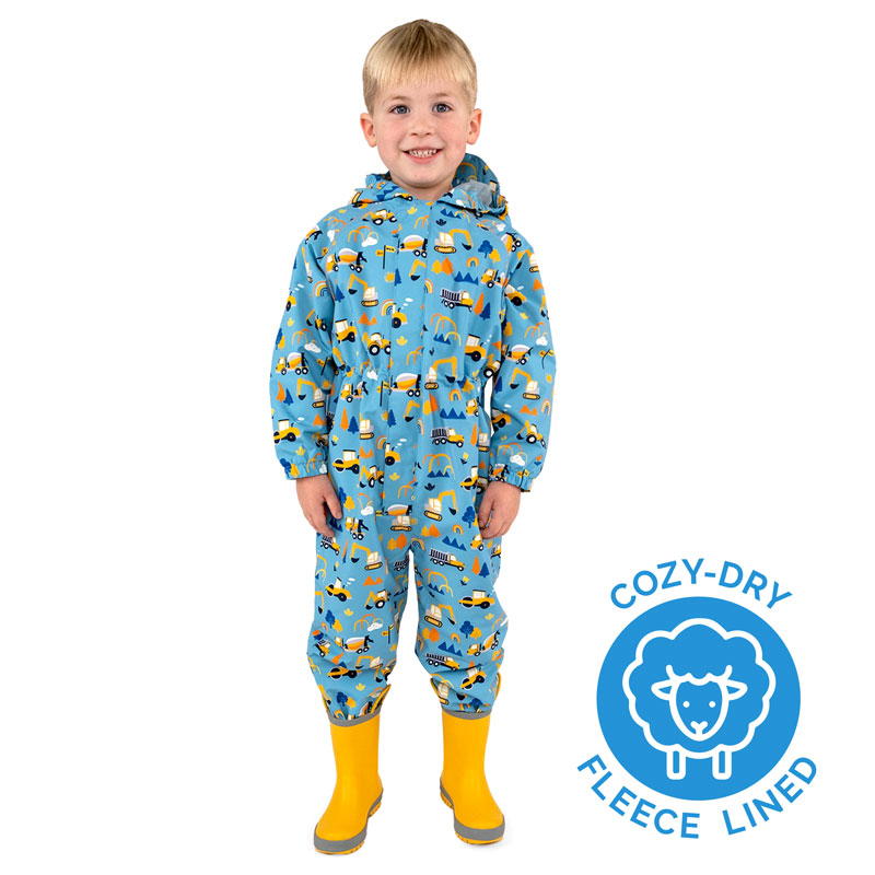 JAN & JUL WATERPROOF PLAY SUIT COZY-DRY UNDER CONSTRUCTION