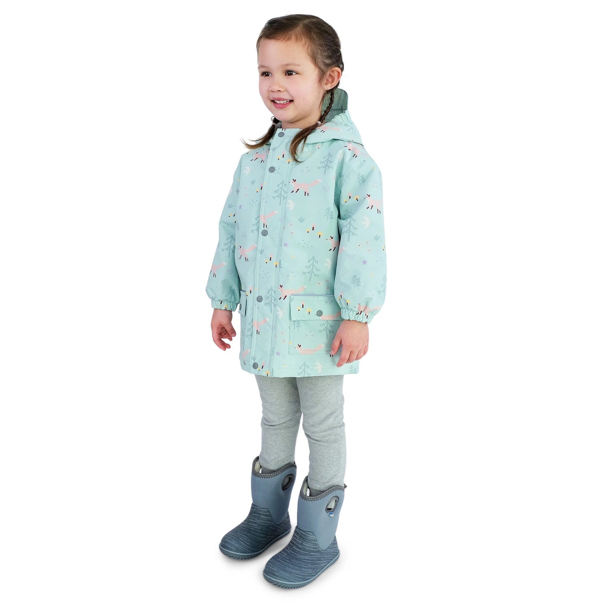 Jan & Jul Waterproof Cozy Dry Rain Jacket Minty Forest