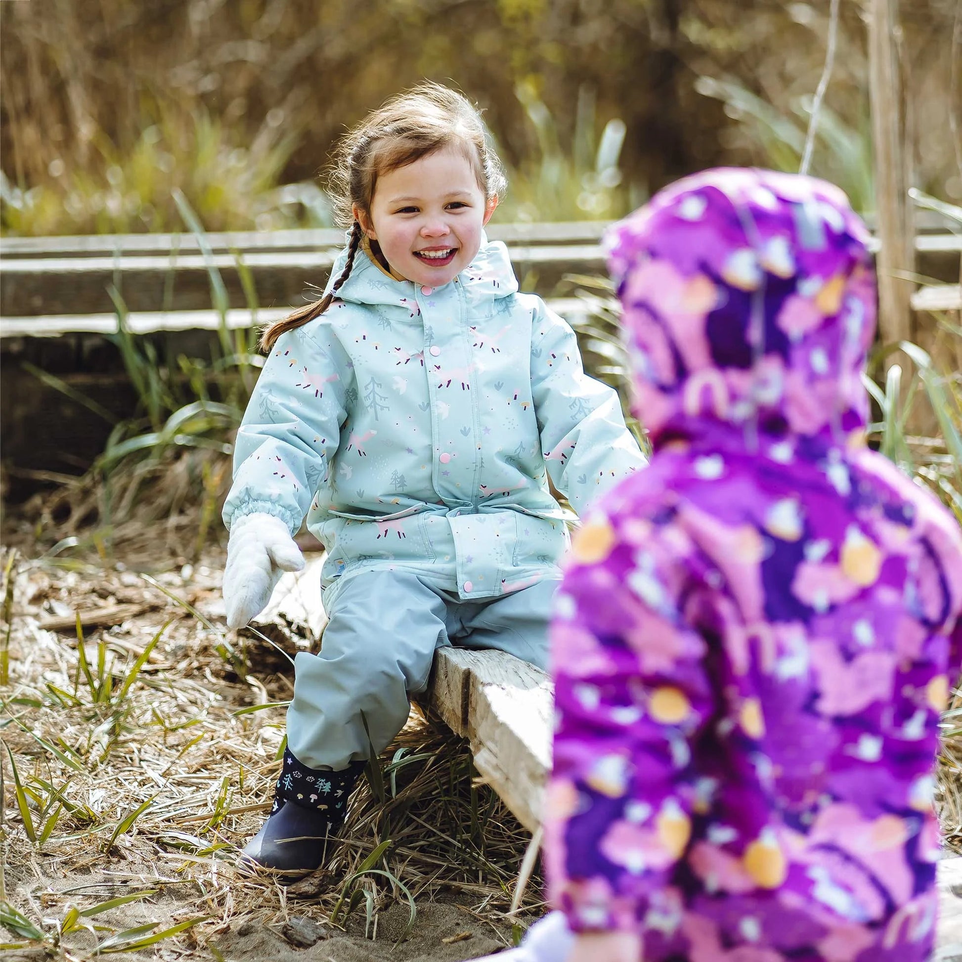 Jan & Jul Waterproof Cozy Dry Rain Jacket Minty Forest