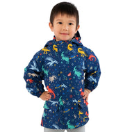 Jan & Jul Waterproof Cozy Dry Rain Jacket Space Dinos