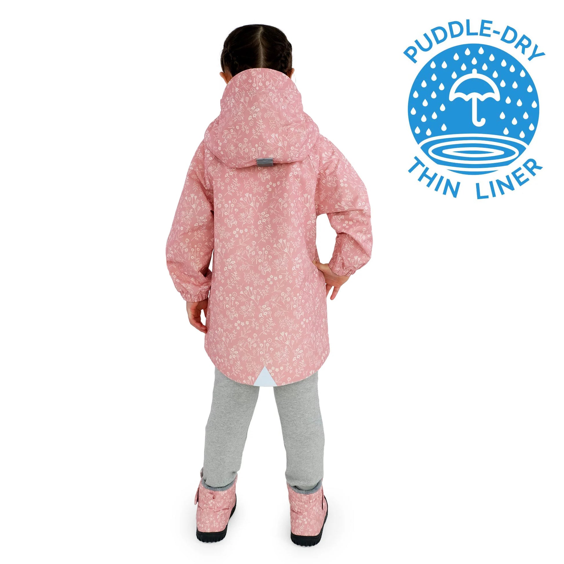 JAN & JUL WATERPROOF PUDDLE DRY RAIN JACKET PRAIRIE FLOWERS