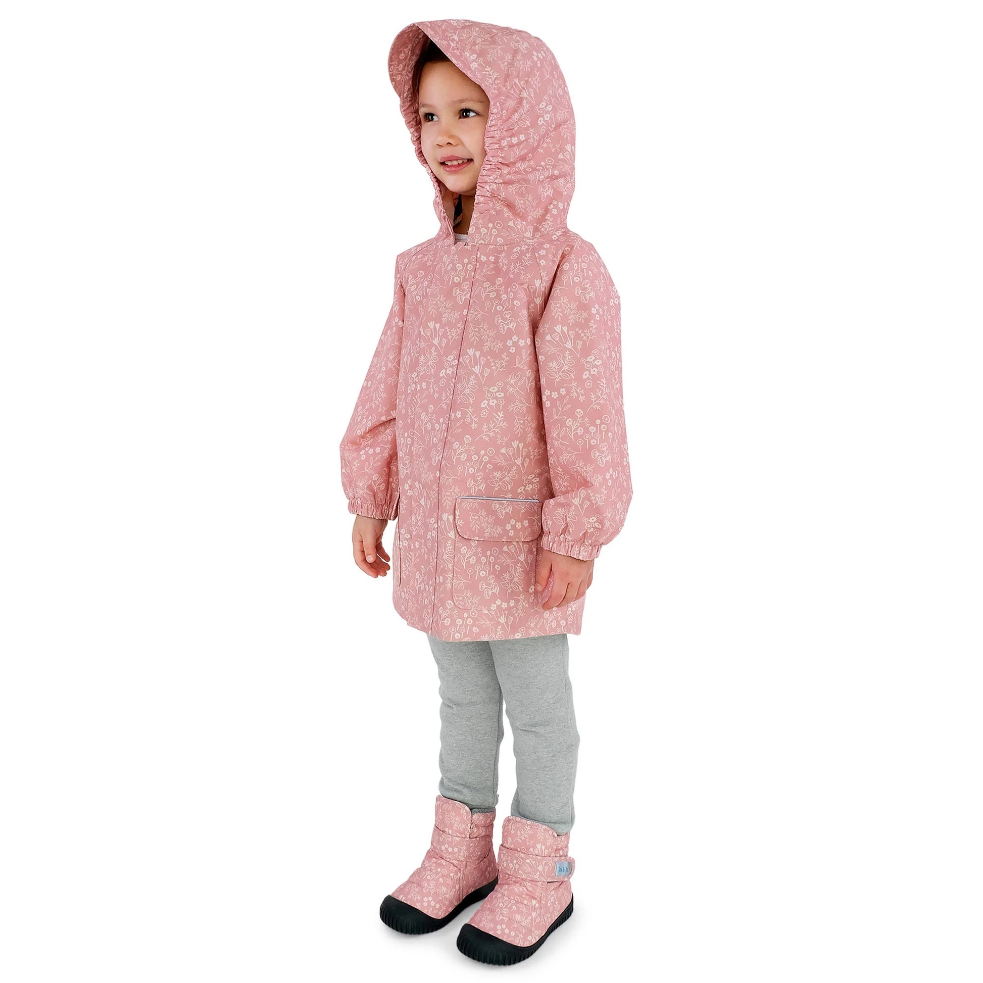 JAN & JUL WATERPROOF PUDDLE DRY RAIN JACKET PRAIRIE FLOWERS