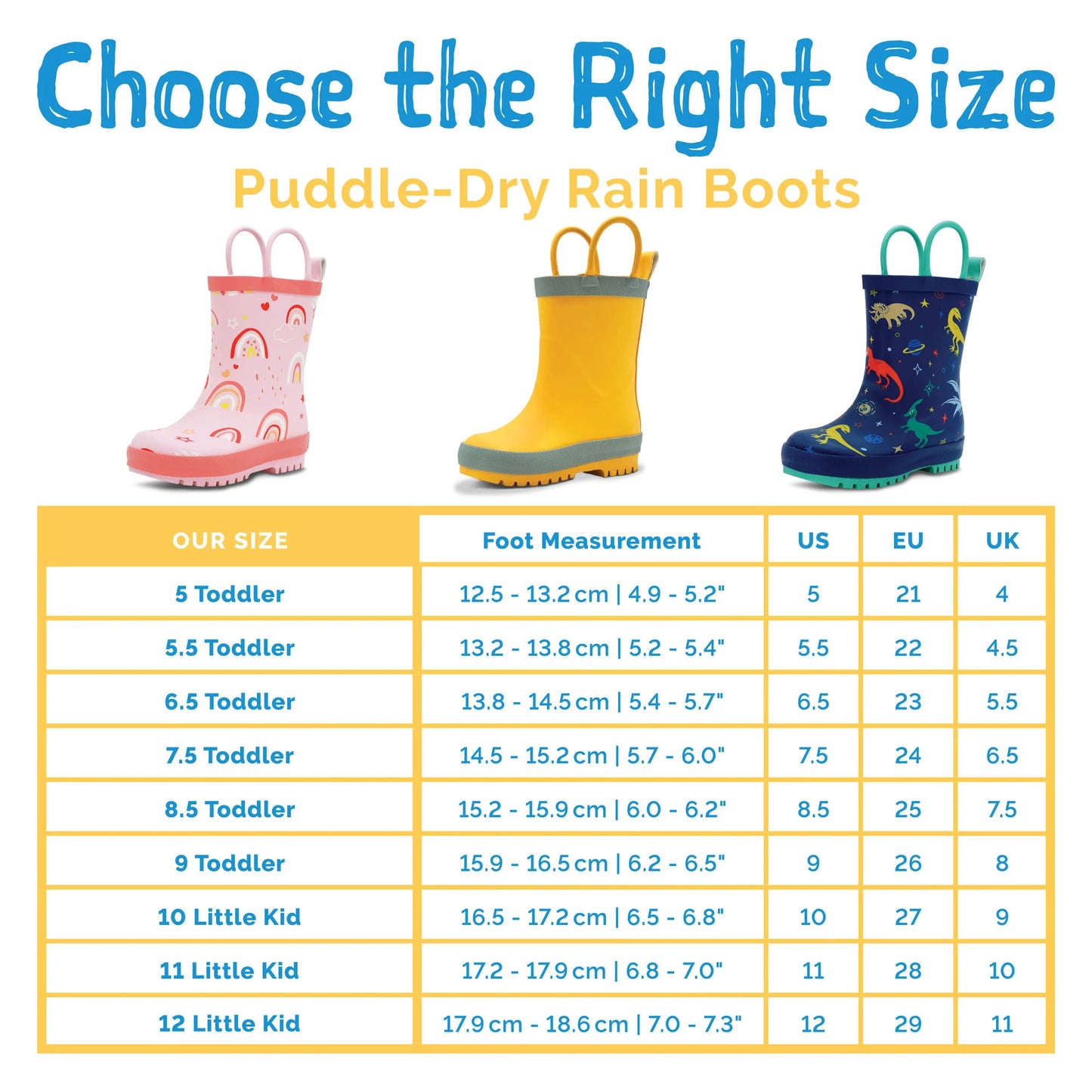 JAN & JUL PUDDLE-DRY RAIN BOOTS SPACE DINOS - baby enRoute
