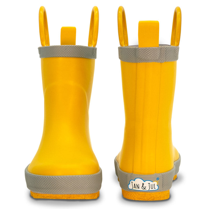 JAN & JUL PUDDLE DRY RAIN BOOTS YELLOW ( HANDLE)