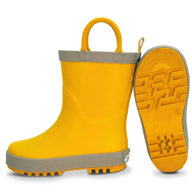Jan & Jul Puddle Dry Rain Boots With Handle Yellow