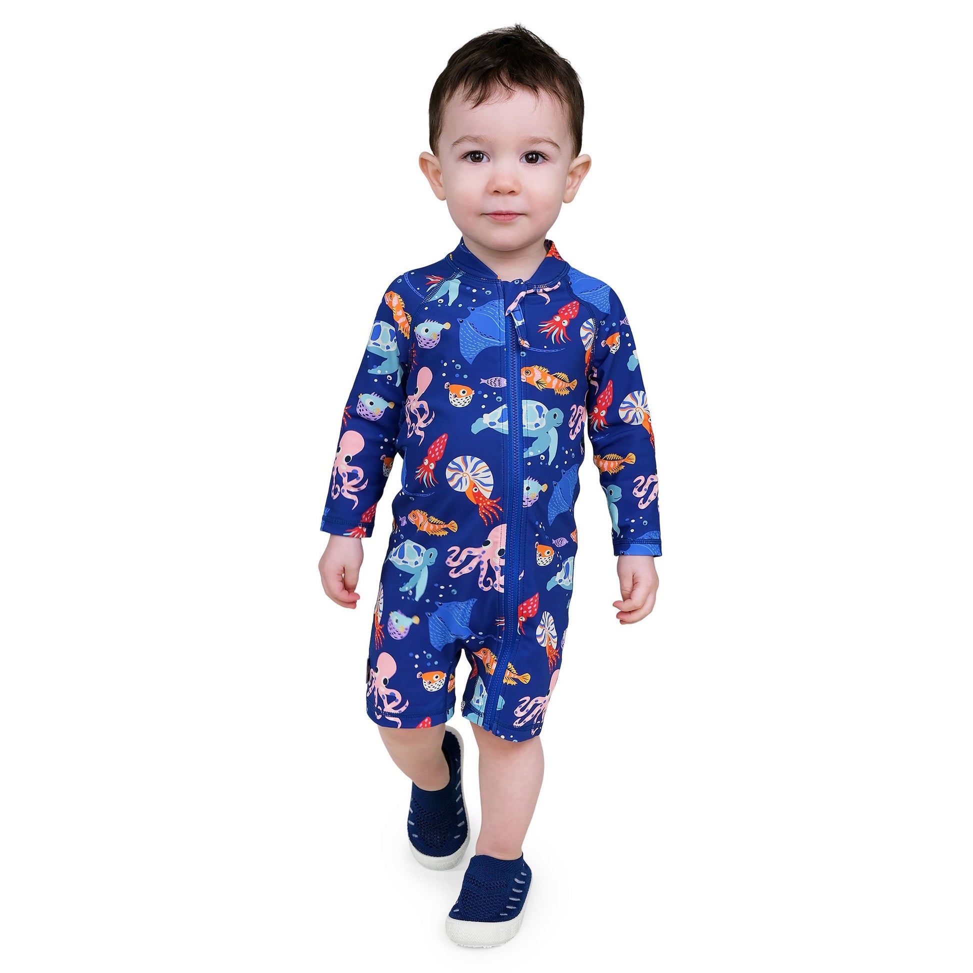 JAN & JUL KIDS ONE PIECE UV SUN SUIT SEA FRIENDS