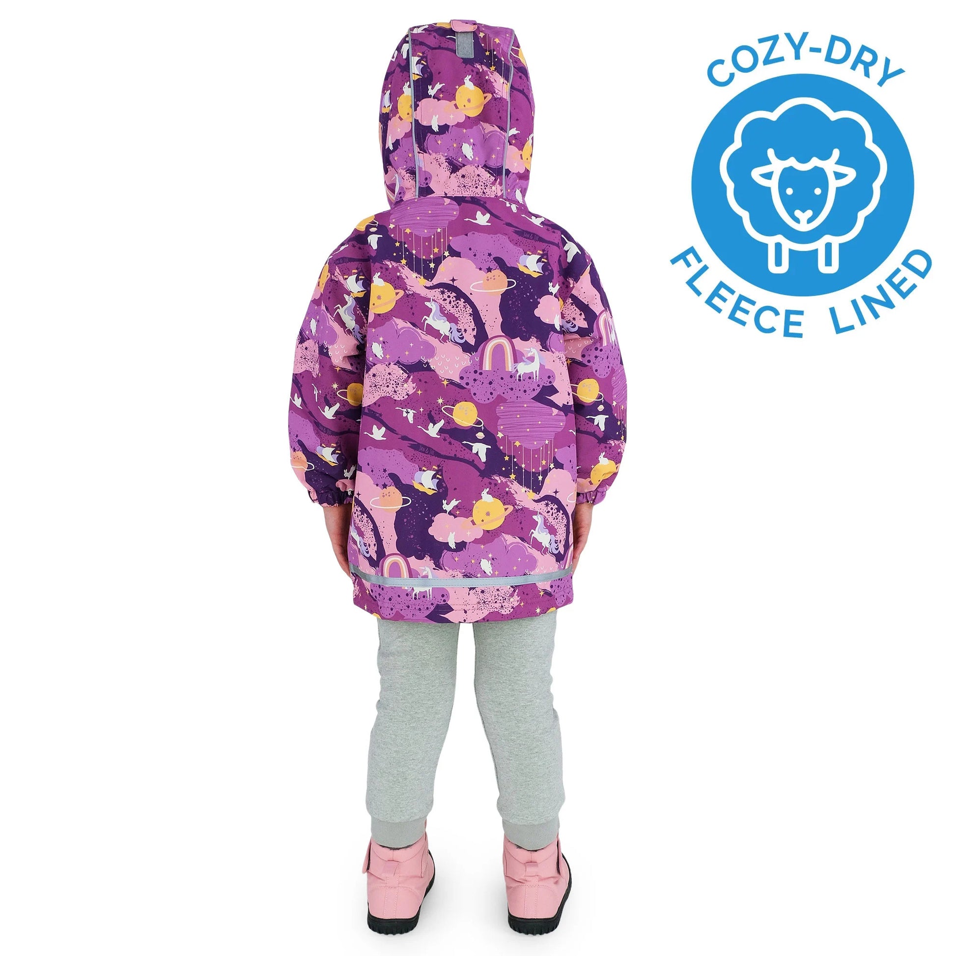 Jan & Jul Waterproof Cozy Dry Rain Jacket Purple Dream