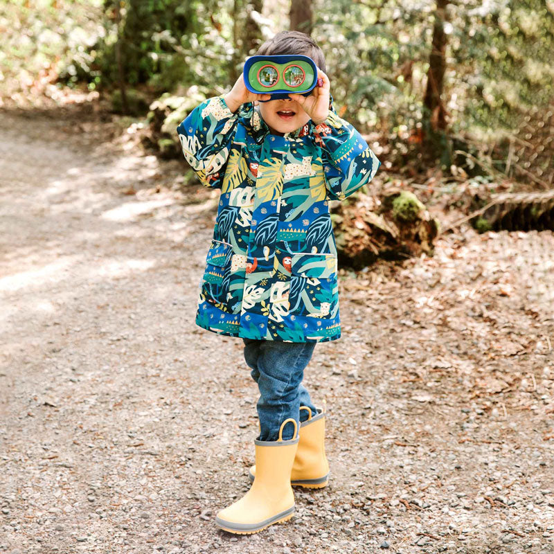 JAN & JUL WATERPROOF PUDDLE DRY RAIN JACKET JUNGLE NIGHTS