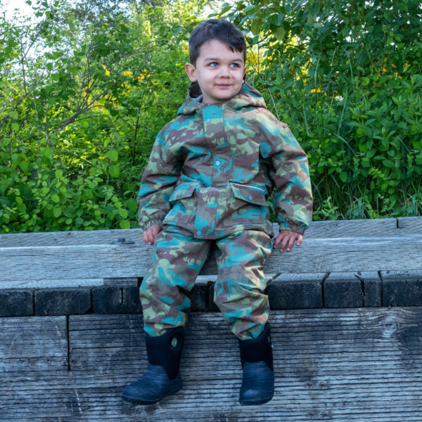 JAN & JUL WATERPROOF RAIN PANTS COZY-DRY WOODLAND CAMO
