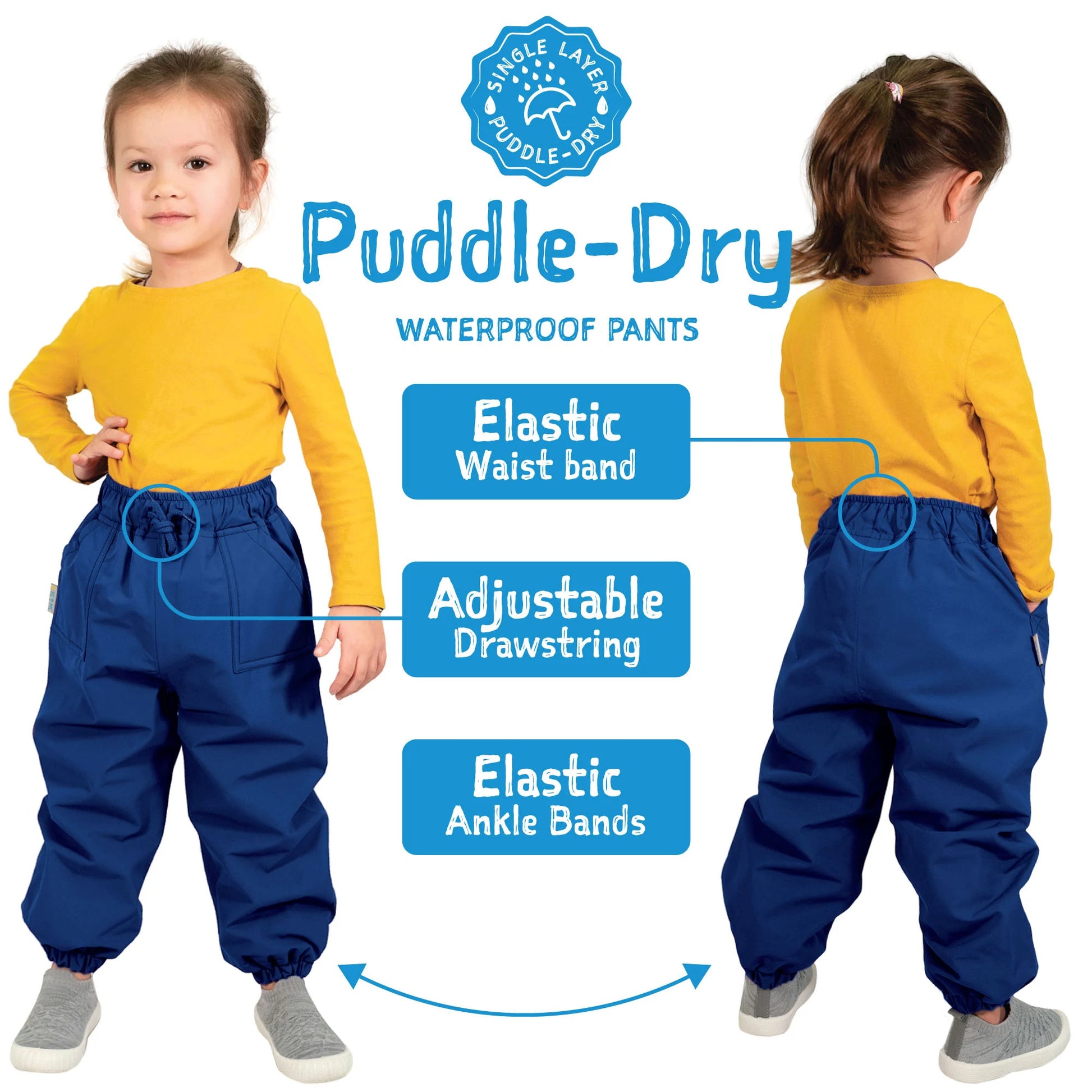Jan & Jul Waterproof Puddle Dry Rain Pants Dusty Mint
