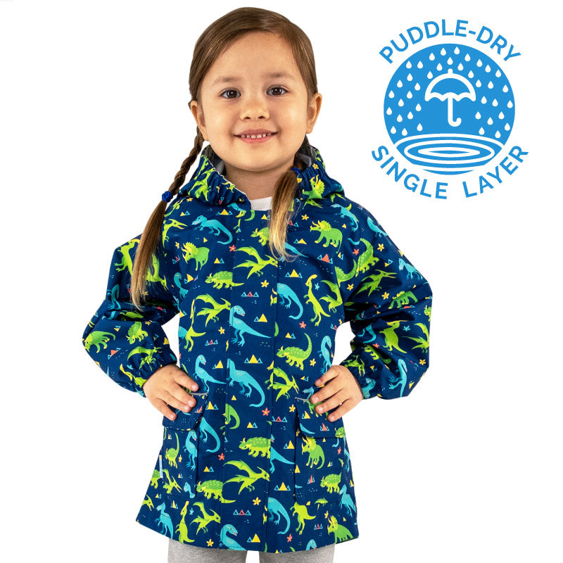 JAN & JUL WATERPROOF RAIN JACKET PUDDLE-DRY DINOLAND