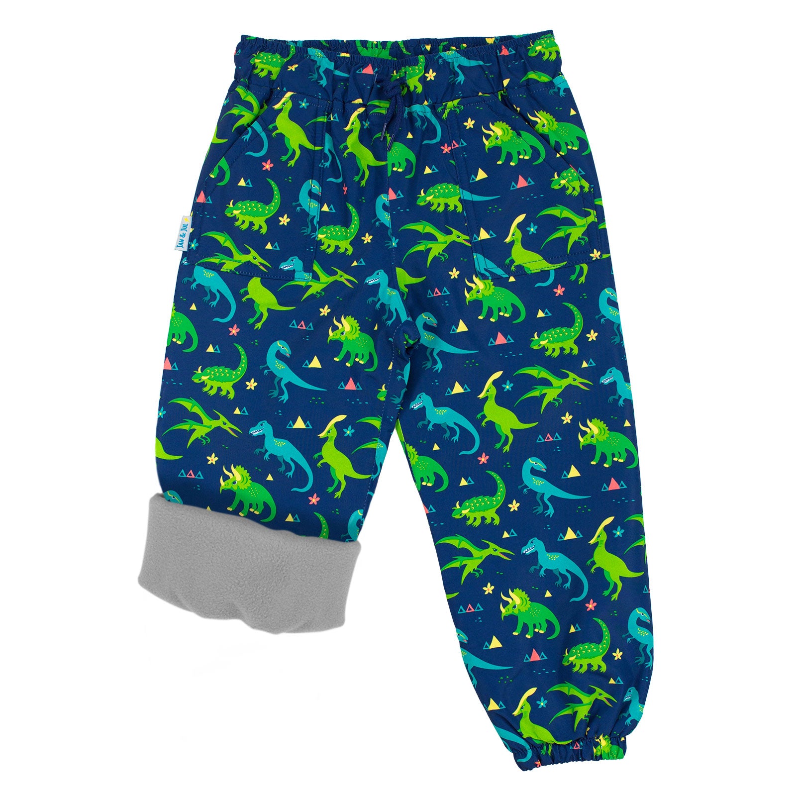 JAN & JUL WATERPROOF RAIN PANTS COZY-DRY DINOLAND