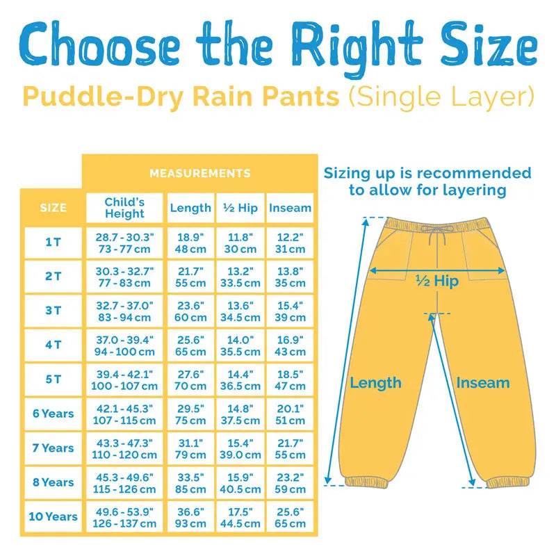 Jan & Jul Waterproof Puddle Dry Rain Pants Dreamscape