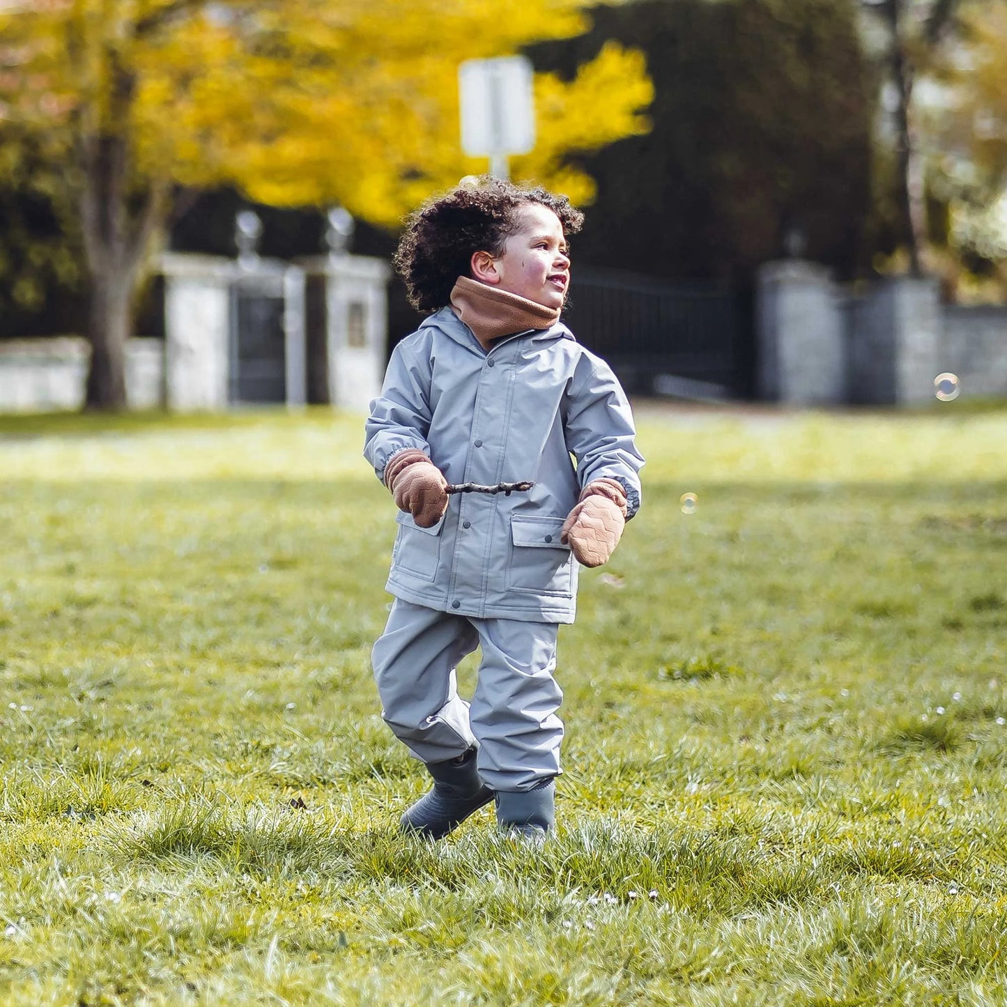 JAN & JUL WATERPROOF RAIN PANTS PUDDLE-DRY GREYSTONE - baby enRoute