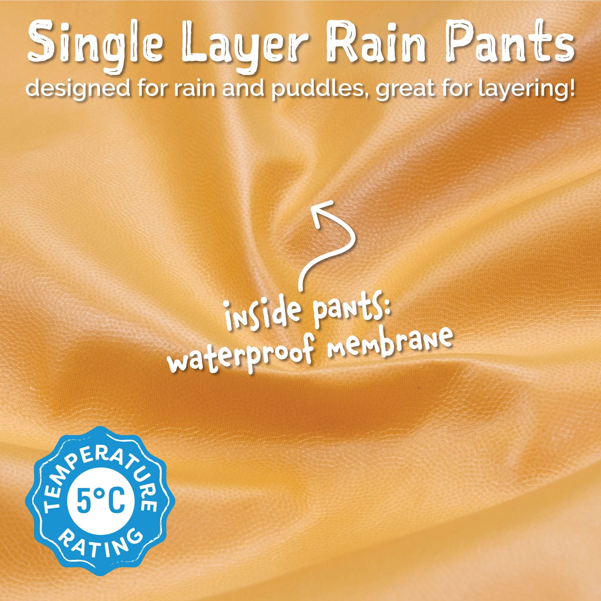 JAN & JUL WATERPROOF PUDDLE DRY RAIN PANTS SOFT BROWN