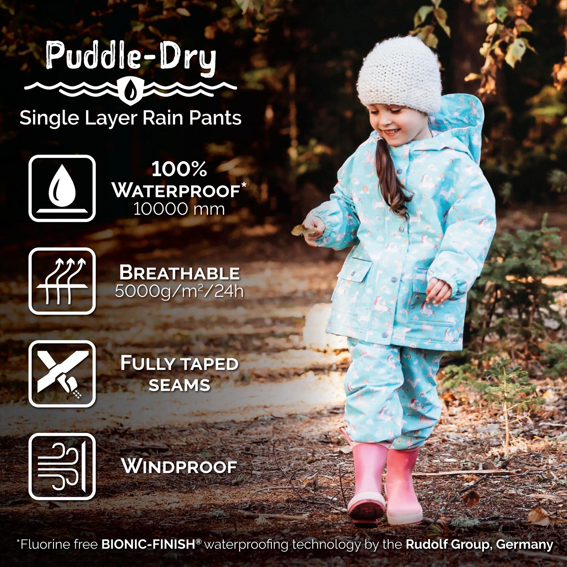 JAN & JUL WATERPROOF PUDDLE DRY RAIN PANTS SOFT BROWN