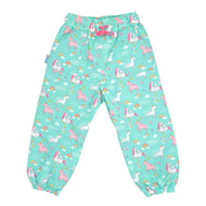 Jan & Jul Waterproof Puddle Dry Rain Pants Unicorn