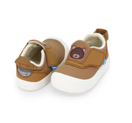 JAN & JUL MINI-FLYER TODDLER SNEAKERS BROWN BEAR