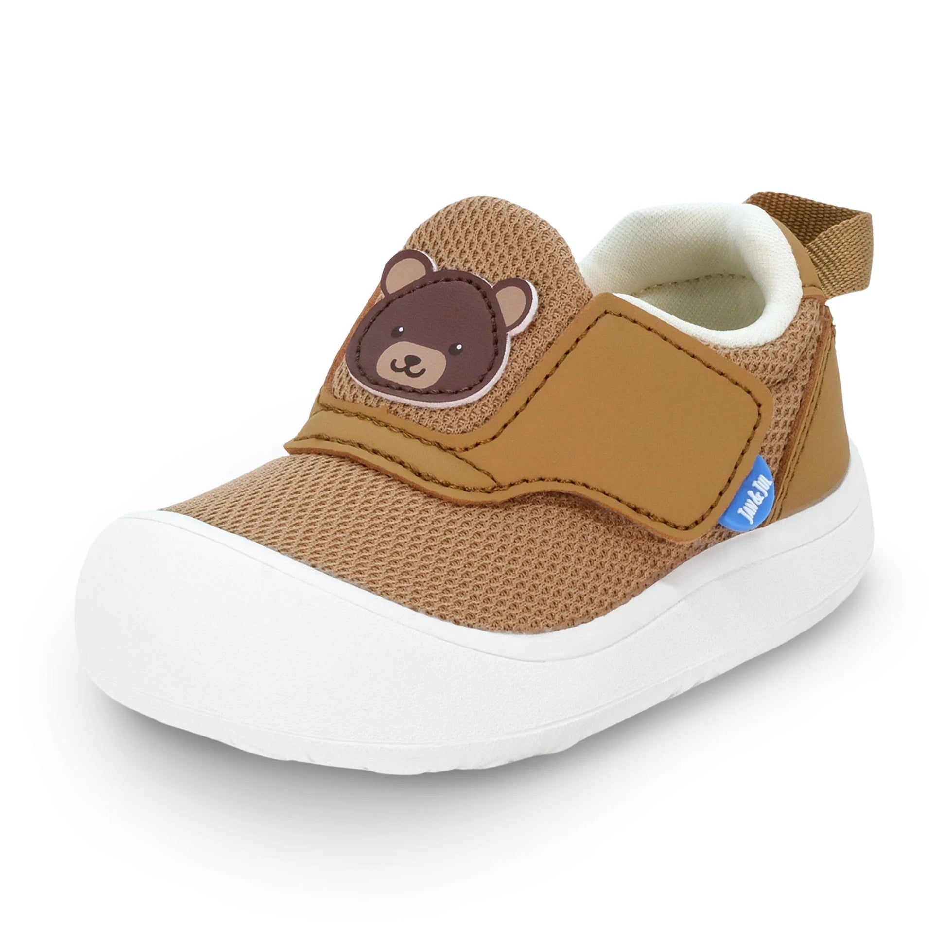 JAN & JUL MINI-FLYER TODDLER SNEAKERS BROWN BEAR