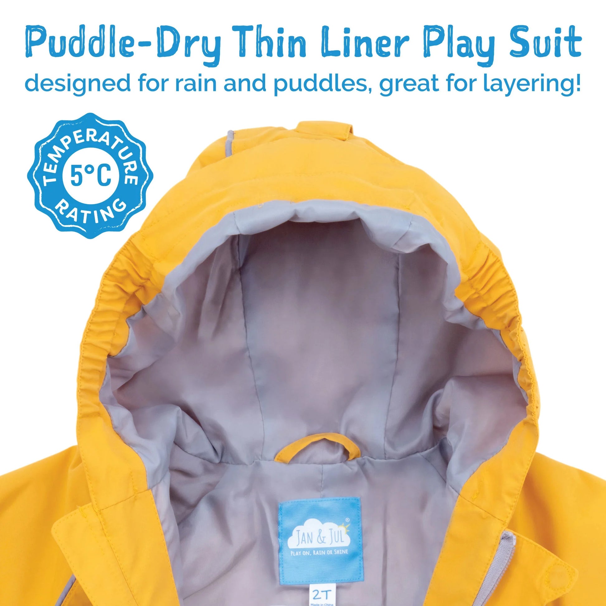 JAN & JUL WATERPROOF PUDDLE DRY RAIN SUIT NEBULA BLUE