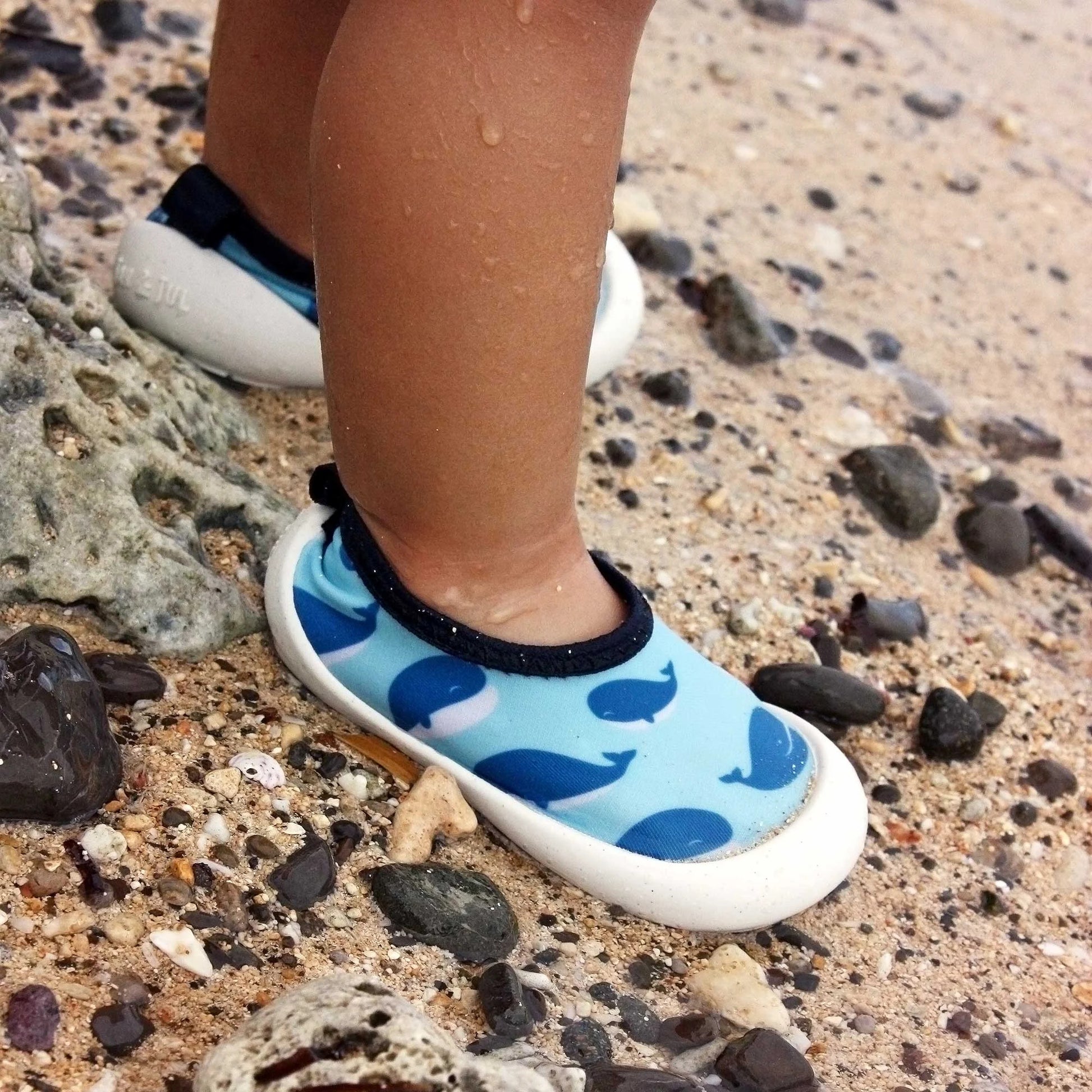 JAN & JUL KIDS WATER SHOES BLUE WHALE