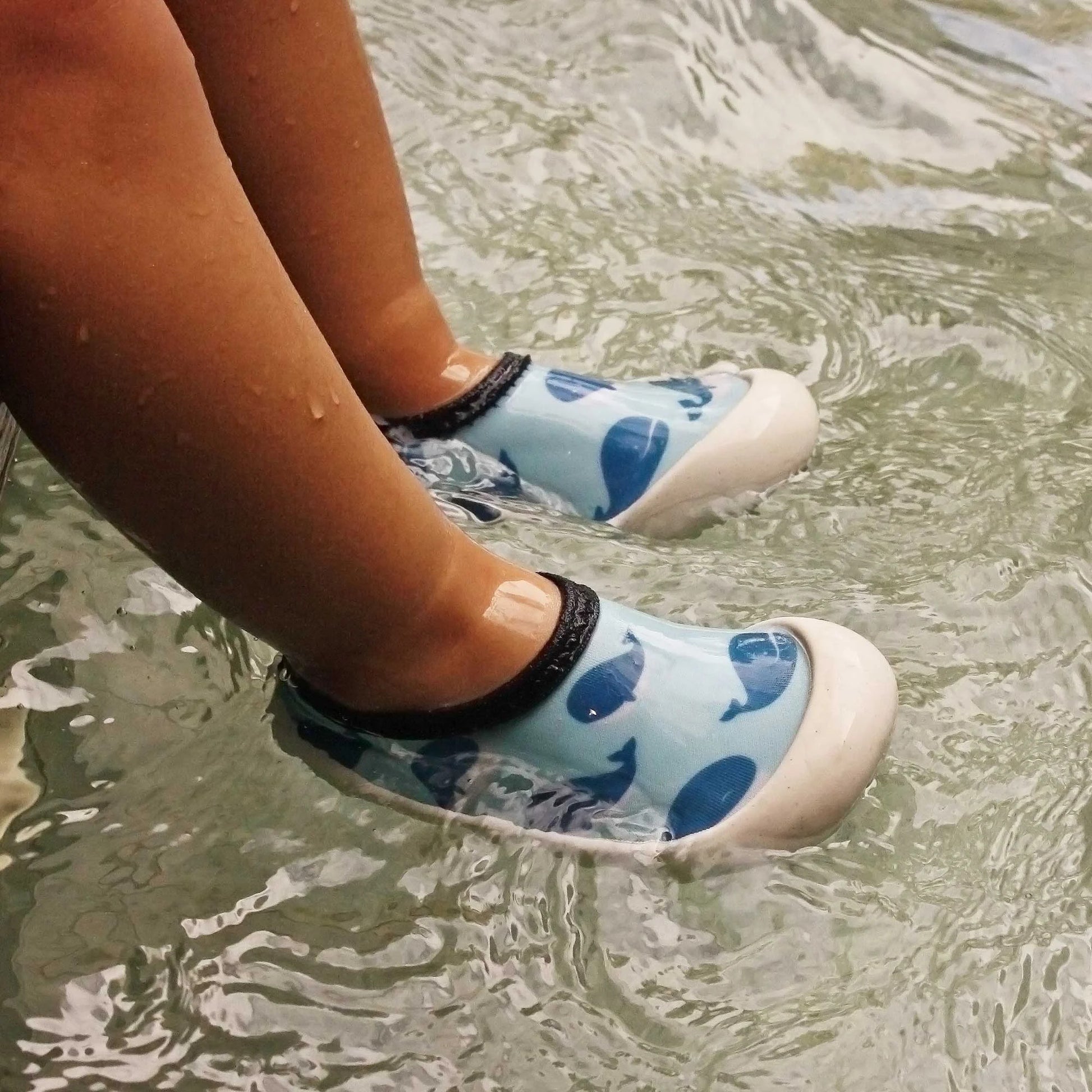 JAN & JUL KIDS WATER SHOES BLUE WHALE
