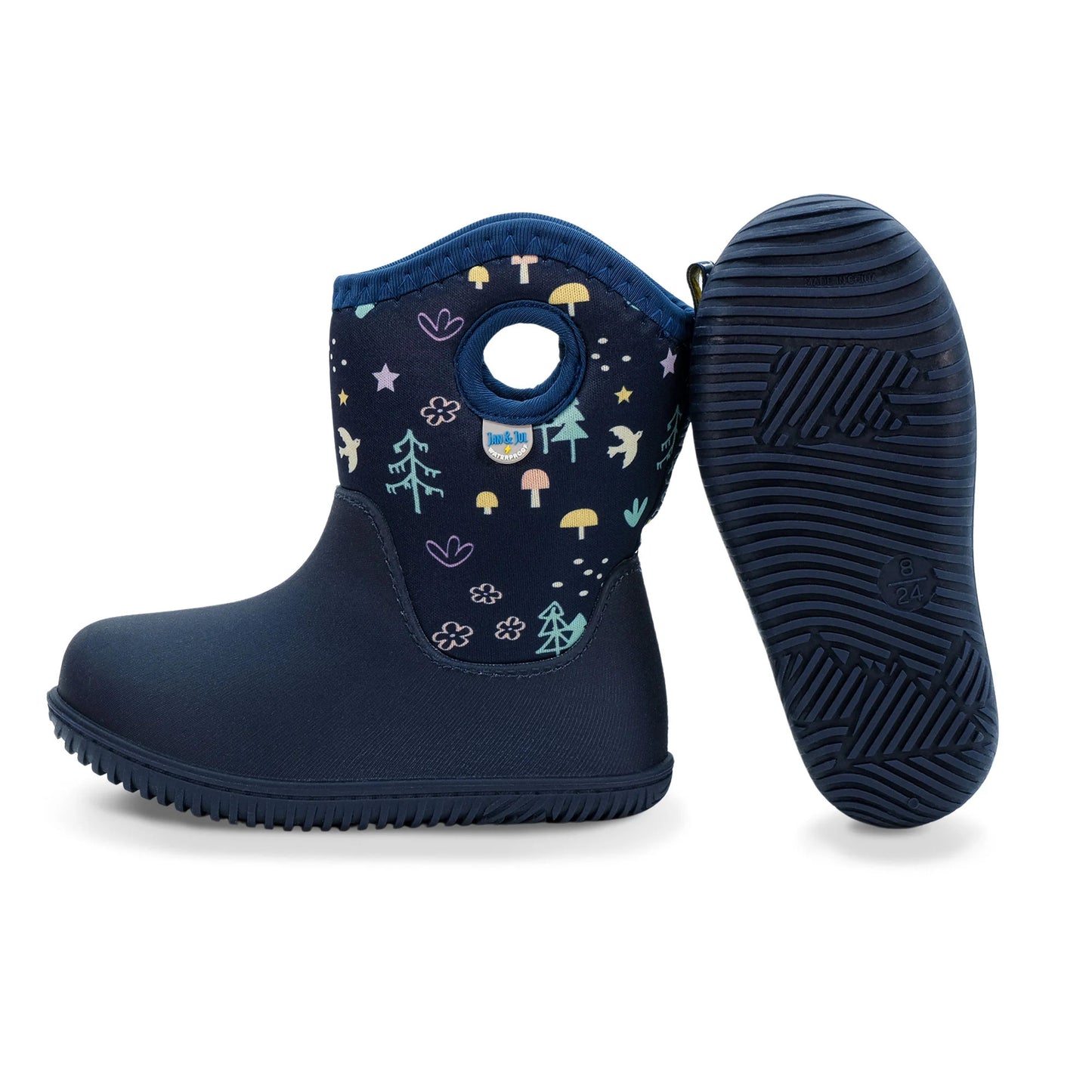 JAN & JUL TOASTY-DRY LITE WINTER BOOTS NAVY FOREST - baby enRoute