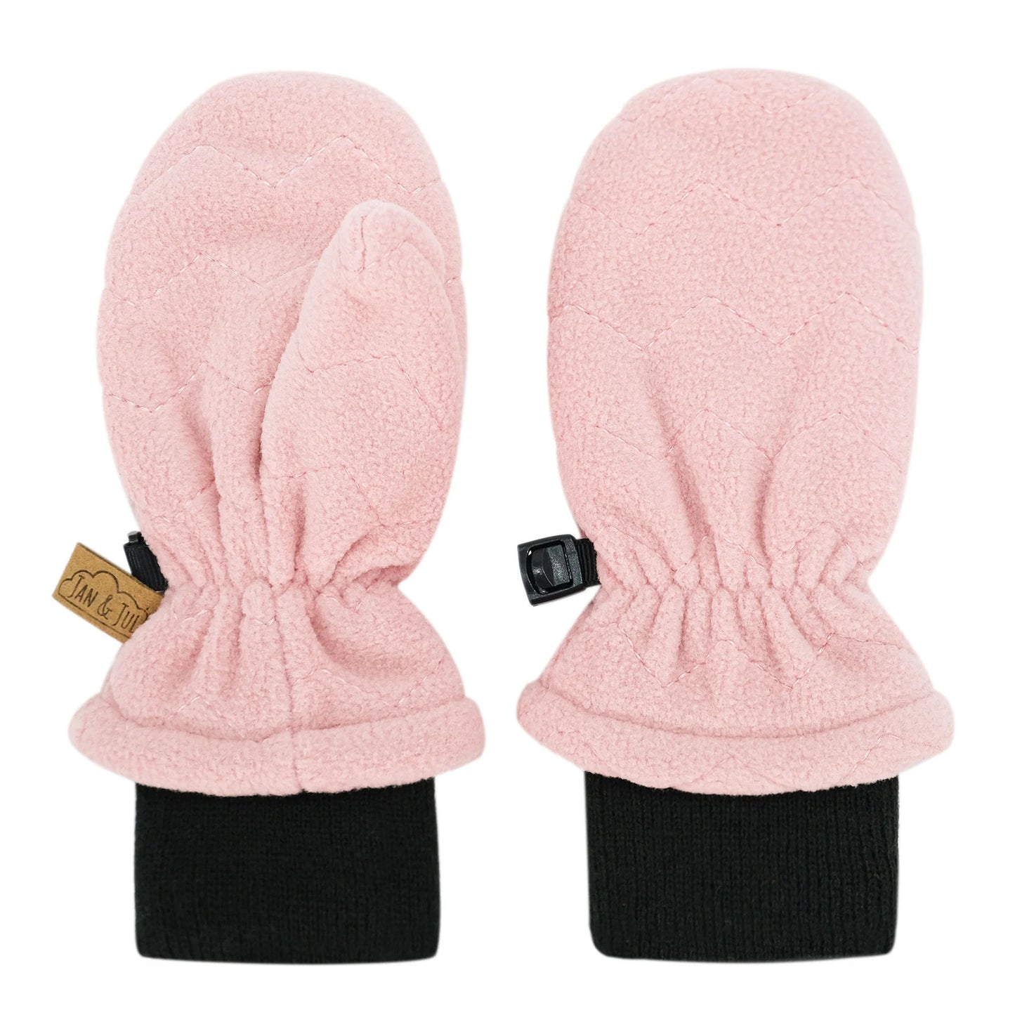 Jan & Jul fleece mittens dusty pink set of 2
