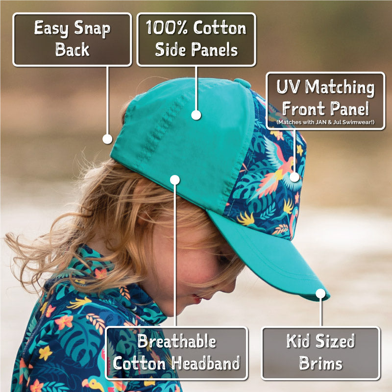 JAN & JUL UV BASEBALL CAPS BLUE WHALE