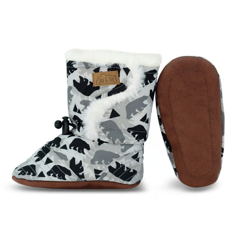 Jan & Jul Baby Stay-Put Winter Booties Bear