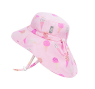 JAN & JUL KIDS WATER REPELLENT ADVENTURE HATS PINK ICE CREAM