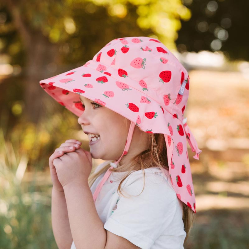 JAN & JUL WATER REPELLENT ADVENTURE HATS PINK STRAWBERRY