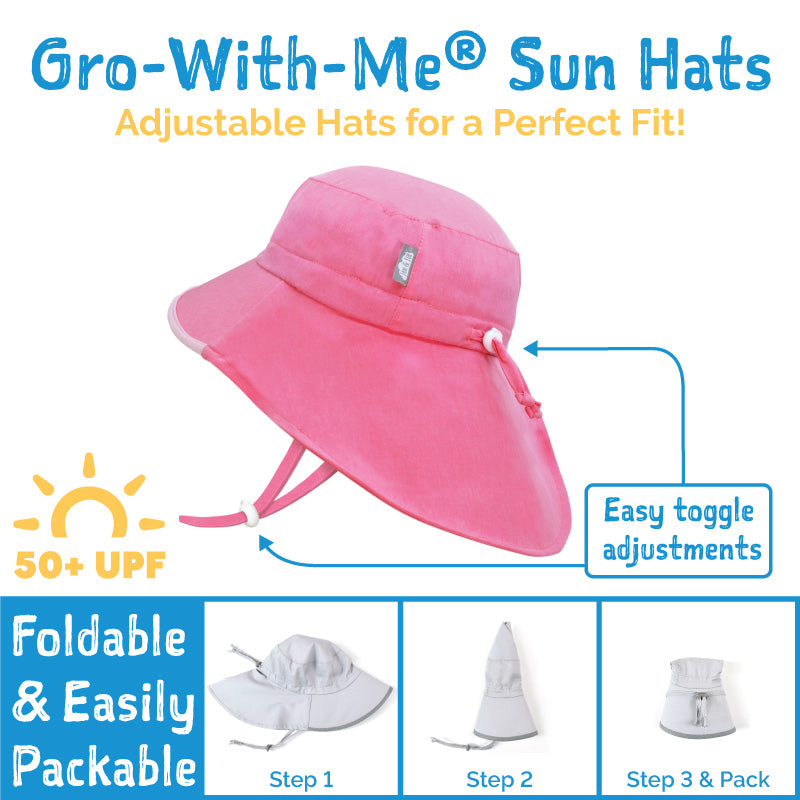 JAN & JUL WATER REPELLENT ADVENTURE HATS PINK STRAWBERRY
