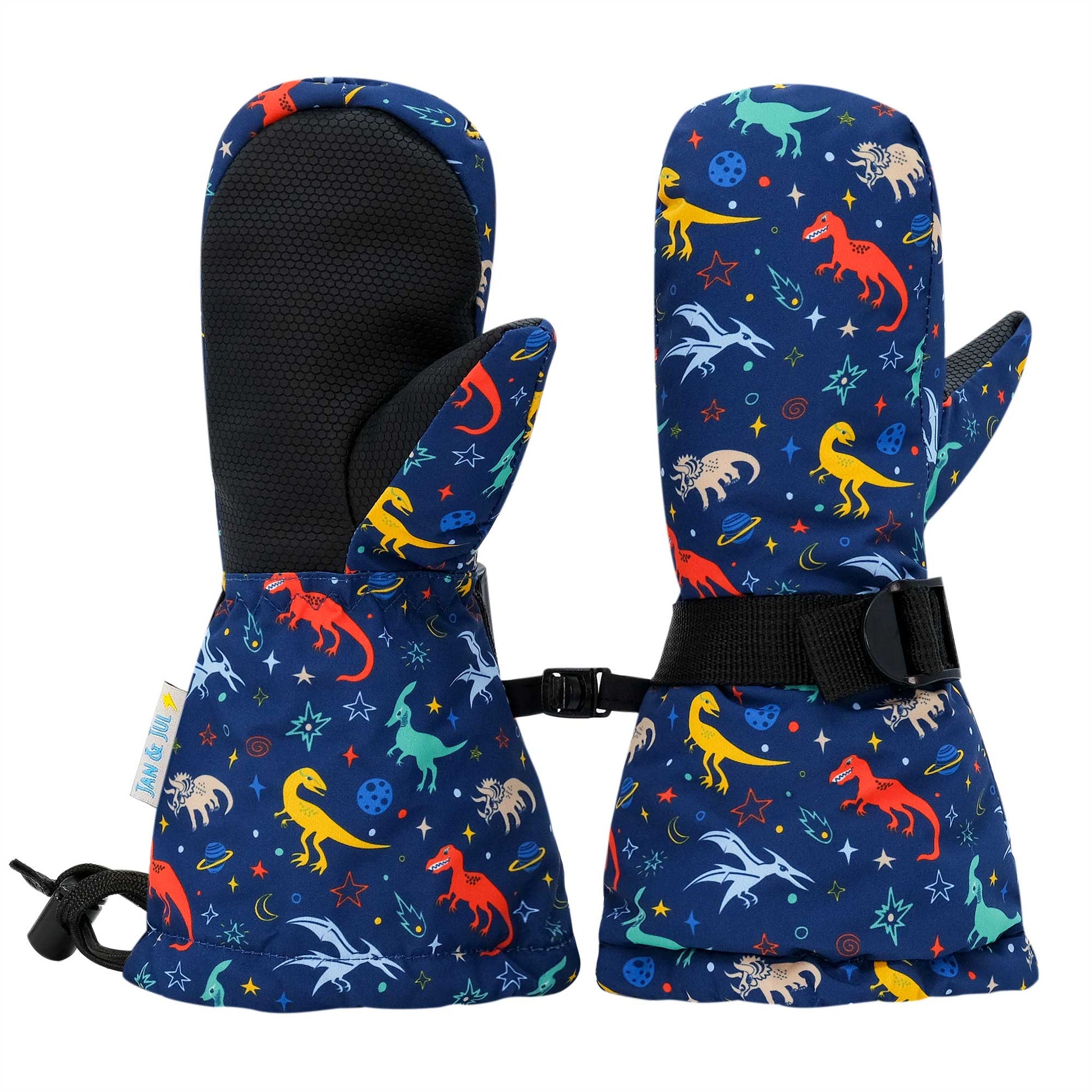 JAN & JUL WATERPROOF MITTEN TOASTY-DRY SPACE DINOS