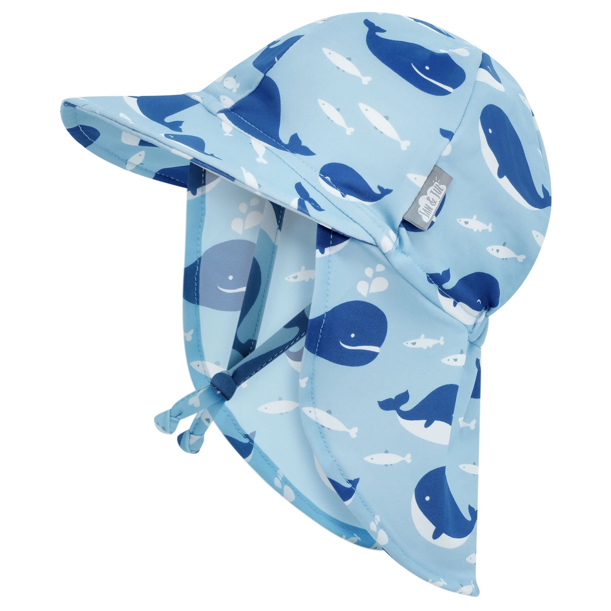 JAN & JUL SUN SOFT UV BABY CAPS BLUE WHALE