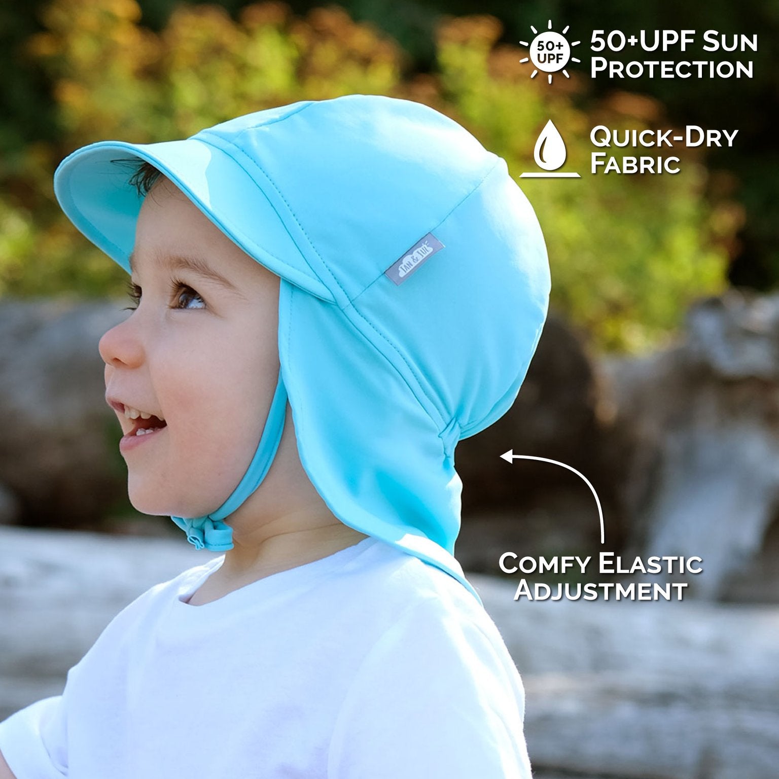 JAN & JUL SUN SOFT UV BABY CAPS BLUE WHALE