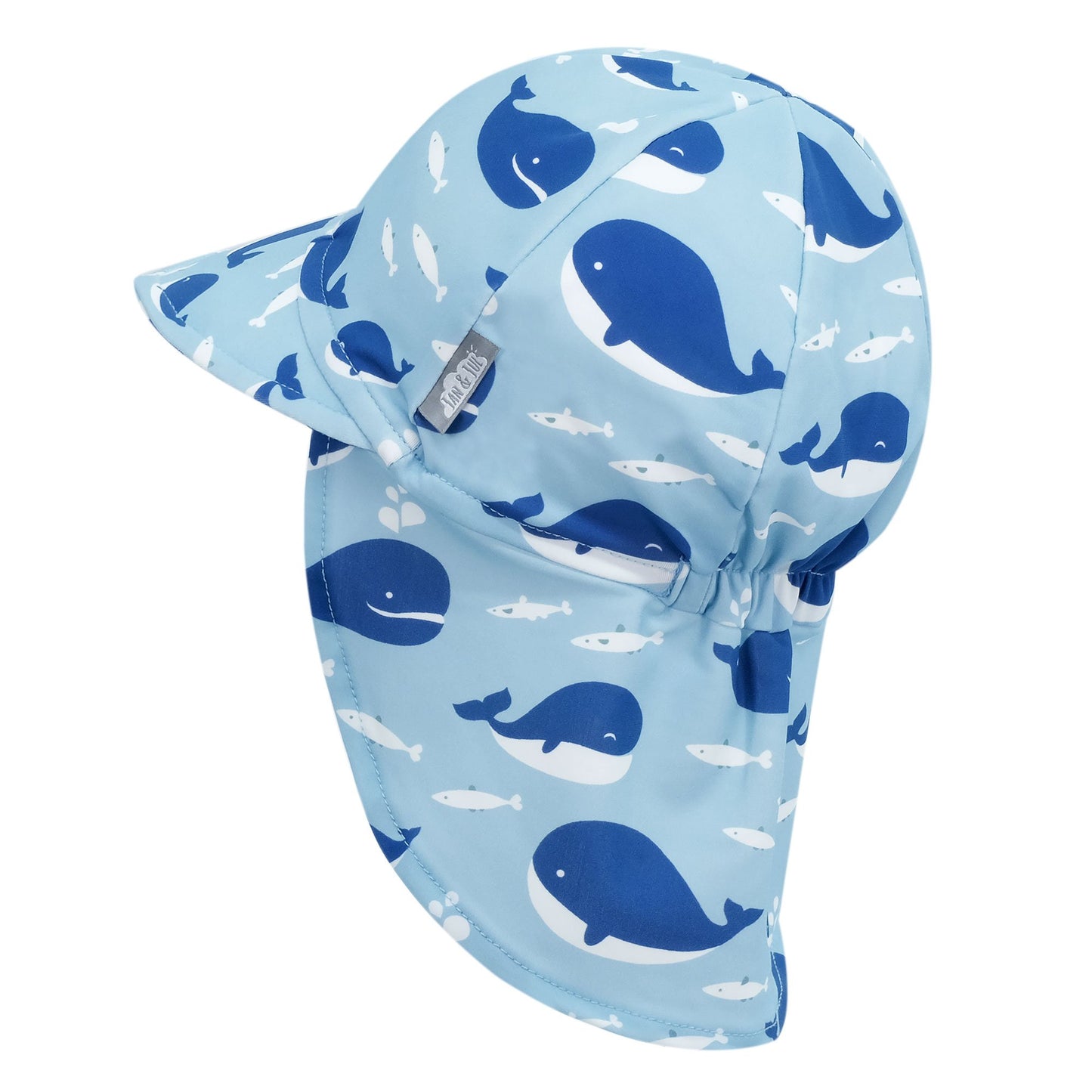 JAN & JUL SUN SOFT UV BABY CAPS BLUE WHALE - baby enRoute