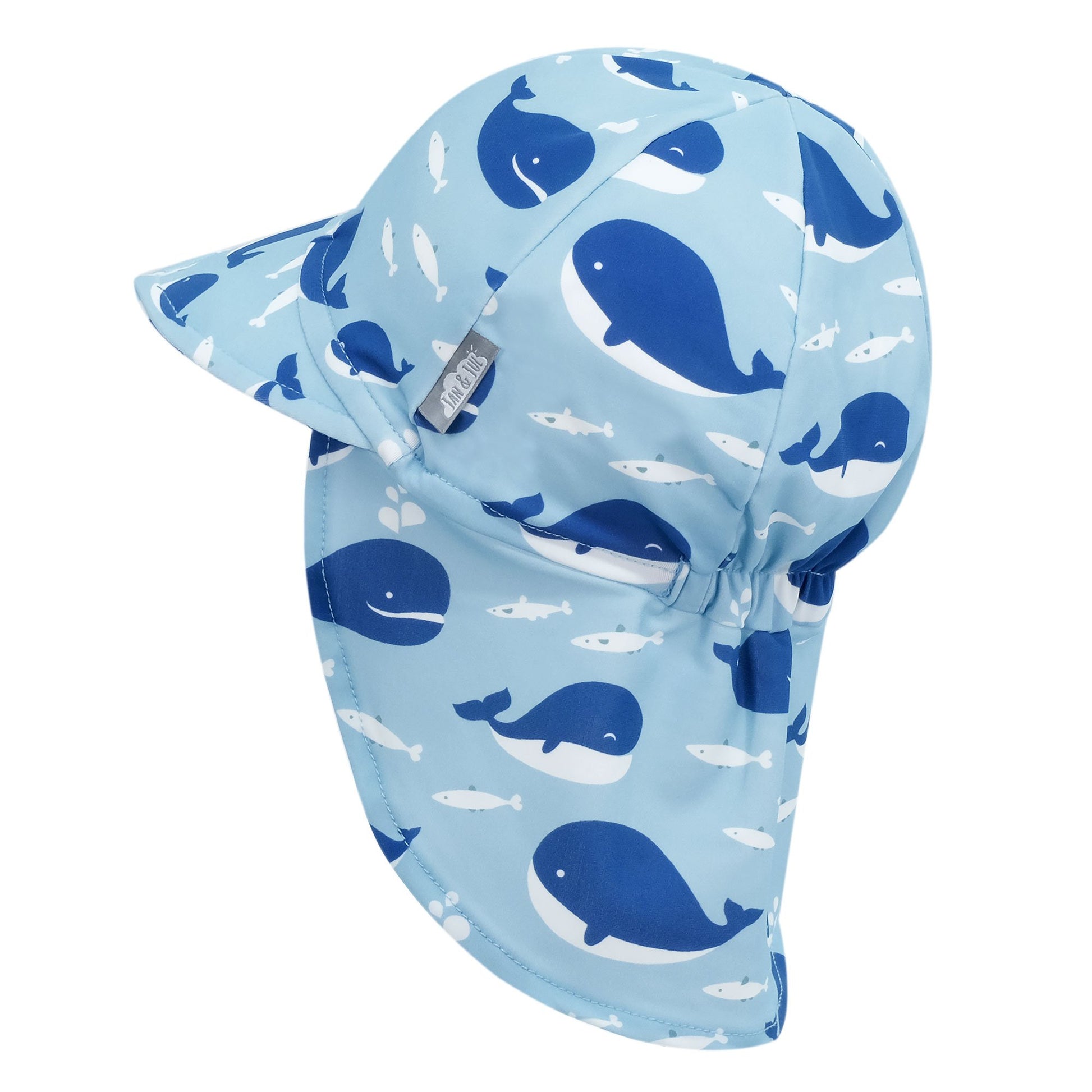 JAN & JUL SUN SOFT UV BABY CAPS BLUE WHALE