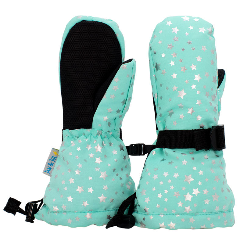 JAN & JUL WATERPROOF MITTEN TOASTY-DRY MINT STAR