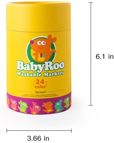 JAR MELO BABY ROO WASHABLE MARKERS 24 COLOURS