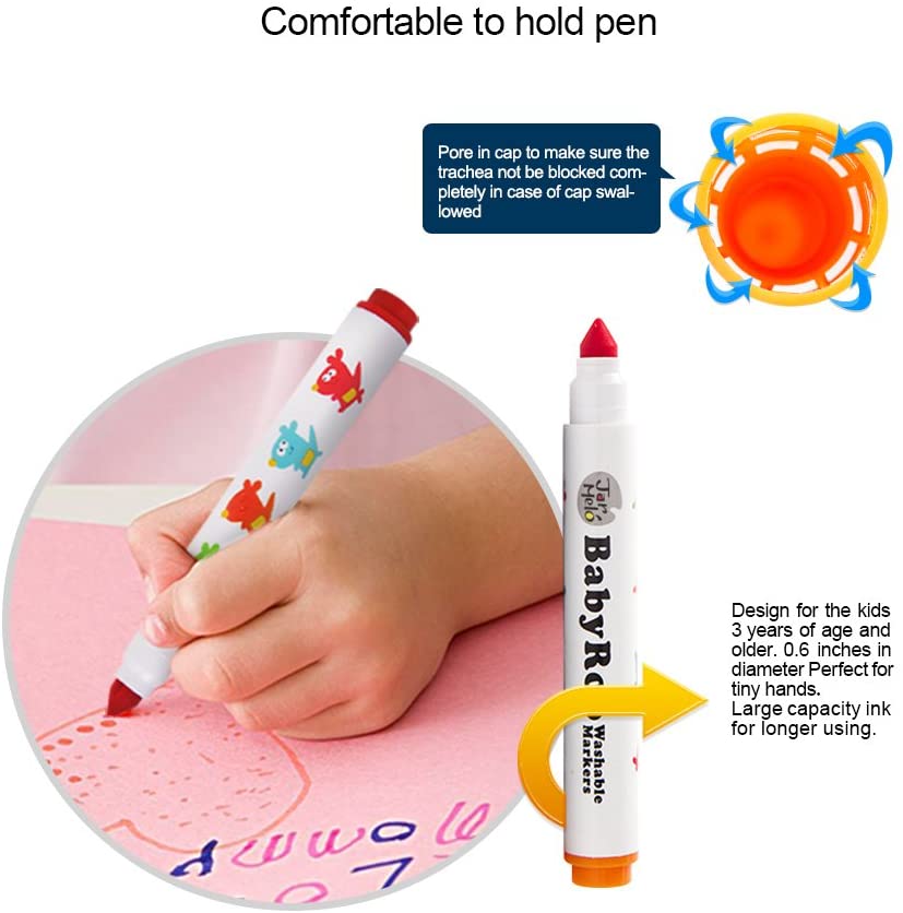 JAR MELO BABY ROO WASHABLE MARKERS 24 COLOURS