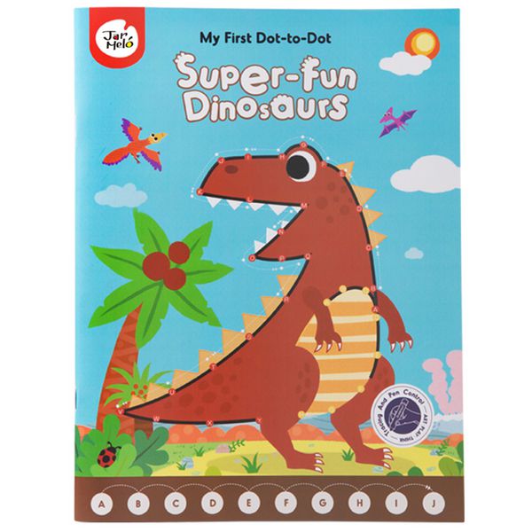 JAR MELO  DOT-TO-DOT DRAWING BOOK-SUPER-FUN DINOSAUR